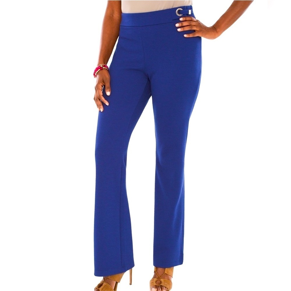 Chico's Wide Leg Textured Knit Trouser
Pants Stretch Blue